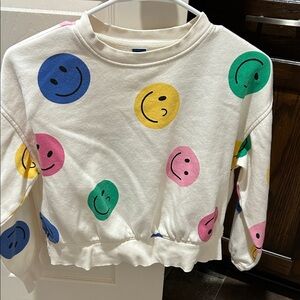 Multi colored Smiley face sweat shirt